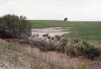 Water runoff drainage area in fields