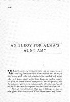 An Elegy for Alma's Aunt Amy