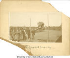 Curtis Dey competing in high jump, The University of Iowa, 1894