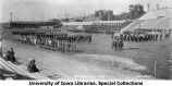 Governor's Day on Iowa Field, pass and review of colors, The University of Iowa, 1927