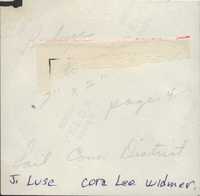J. Luse and Cora Lee Widmer.