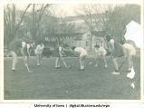 Field hockey club playing, The University of Iowa, 1930s