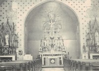 St. Joseph's Catholic Church in Garnavillo, Iowa -Interior 1963