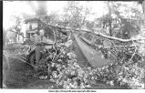 Dean G. F. Kay's car, after wind storm, Tourist Park, Chariton, Lucas County, Iowa, June 27, 1924