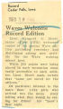 Waves welcome Record edition