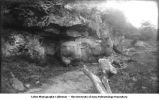 Concretionary structure in Carboniferous near Prairie Creek, Iowa, late 1890s or early 1900s