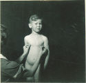 Measuring a child's chest, The University of Iowa, 1938