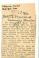 WAVE physicals at university Monday