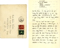 S.H. Clarke 'thank you' note to Helen Patricia (Patsy) Wilson concerning the bookplate exchange.