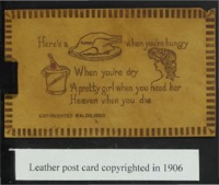 Leather Postcard