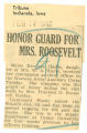 Honor guard for Mrs. Roosevelt