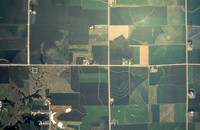 Aerial views of Cherokee County farmland.
