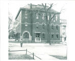 North and east exterior of the Old Dental Building after Jessup Hall was built, The University of Iowa, 1950s
