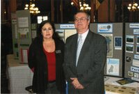 2012 Maureen Hutchcroft and Representative Dennis Cahoon at the state capitol for Conservation Districts of Iowa (CDI) Legislative Day