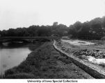 Iowa River dike construction, Iowa City, Iowa, ca. 1934