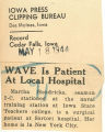 WAVE is patient at local hospital