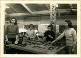 Four cadettes holding sheet metal tools, 1943