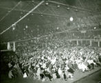 Crowd at Homecoming  Barbecue in the Armory, 1957