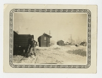 Kalona Depot in 1936 Snowstorm