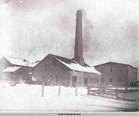 Winter scene of Calico Print Works, Amana, Iowa, 1900s