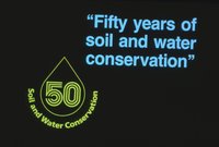 Fifty years of soil and water conservation sign 