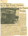 Few prospects on hand - set to sign WAAC privates -- no papers - plan to send them blanks