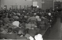 1976  Good crowd at Mediapolis school no-tillage meeting