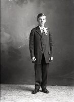 Boy with corsage