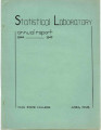 Statistical Laboratory Annual Report, 1944-1945