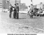 Governor's Day ceremony on field next to Armory, The University of Iowa, 1931