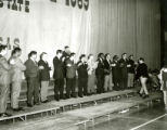 Special alumni called on stage on the night before Homecoming, 1969