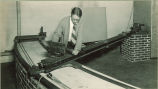 Student in Physics laboratory, The University of Iowa, 1920s