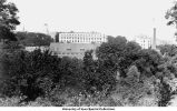 Campus view from west of Iowa River, The University of Iowa, between 1915 and 1920