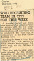 War recruiting team in city for this week