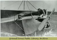 Billy Robinson piloting his monoplane