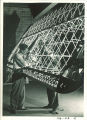Engineering students working on airplane frame, The University of Iowa, August 1941