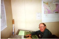 Man With Topographic Maps 
