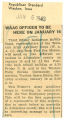 WAAC officer to be here on January 16