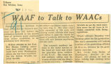 WAAF to talk to WAACs