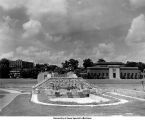 Iowa Memorial Union fountain, Iowa City, Iowa, 1950s