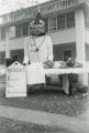 Alpha Chi Rho Homecoming lawn display, ""Kansas dead on arrival,"" 1962