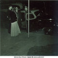 Couple by taxi, The University of Iowa, 1940s