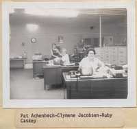 Pat Achenbach, Clymene Jacobsen, and Ruby Caskey in the Office.