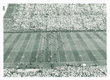 Marching band formation at Iowa vs. Washington football game, The University of Iowa, December 3, 1964