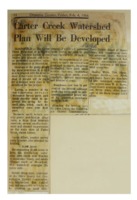 1966 - Carter Creek Watershed Plan will be Developed