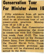 Conservation tour for ministers in June. 