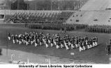 Band on Iowa Field during Governor's Day celebration, The University of Iowa, 1923