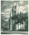 Gothic hospital tower, the University of Iowa, 1930s