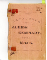 1884-5 Albion Seminary Catalogue