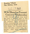 WAC band to present concert Wednesday